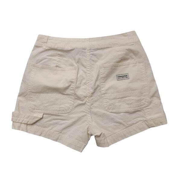 Converse White Sz 28 Chino Short Pocket Belt Loop Zipper Fly Casual Skater EUC - Picture 2 of 8